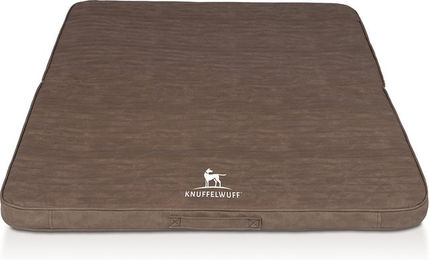 Knuffelwuff Roanoke Orthopädische Hundematte aus Kunstleder Braun Größe L – Bild 1 von 6