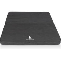 Produktbild von Knuffelwuff Roanoke Orthopädische Hundematte Faltbare Reisematte aus Kunstleder Schwarz Größe L