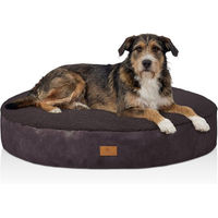 Produktbild von Knuffelwuff rundes Hundebett Bolster aus Plüsch 100 cm Braun