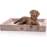 Produktbild von Knuffelwuff Santiago orthopädisches Hundebett aus Cord in Rosa Größe L