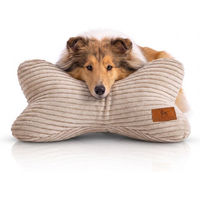 Produktbild von Knuffelwuff Schlafknochen Weston Hundespielzeug aus Cord in Beige