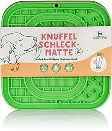 Knuffelwuff Schleckmatte Doppelpack für Hunde aus Silikon mit Saugnapf in Grün und Rot – Bild 1 von 2