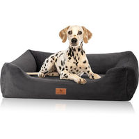 Produktbild von Knuffelwuff Schnuffelupagus orthopädisches Hundebett mit Memory Foam in Schwarz Größe L