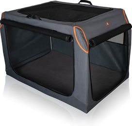 Produktbild von Knuffelwuff Transportbox Alverstone für Hunde aus Nylon in Grau