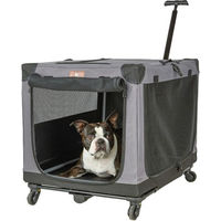 Produktbild von Knuffelwuff Transportbox Hundewagen Aberdeen grau für große Rassen