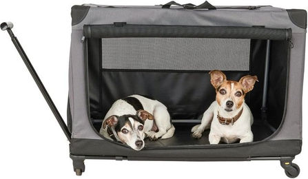 Produktbild von Knuffelwuff Transportbox Hundewagen Aberdeen grau für große Rassen