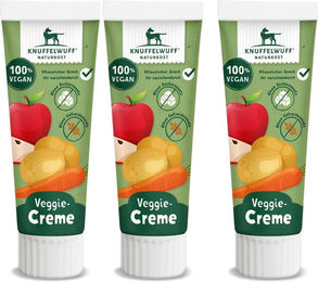 Produktbild von Knuffelwuff Tuben Snack Veggiecreme Paste für Hunde getreidefrei und ohne Zucker