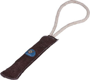 Produktbild von Knuffelwuff Wurfspielzeug Dummy aus Leder für Hunde in Schwarz und Braun