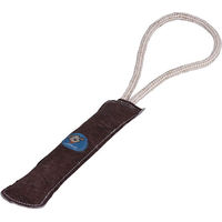 Produktbild von Knuffelwuff Wurfspielzeug Dummy aus Leder für Hunde in Schwarz und Braun