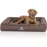 Produktbild von Knuffelwuff Yukon Orthopädisches Hundebett aus Velours in Grau-Braun Größe L - 1 Stk.