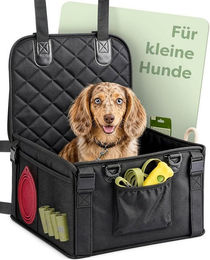 Knupis Hunde-Autositz aus wasserabweisendem Oxford-Gewebe in Schwarz Größe S – Bild 1 von 4