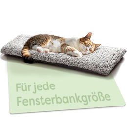 Knupis Katzen Fensterliege Selbstwärmende Katzendecke Grau aus Polyester – Bild 1 von 13