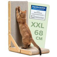 Produktbild von Knupis Kratzbrett für Katzen L-Form aus FSC Kratzpappe Klein 40 cm Braun Beige