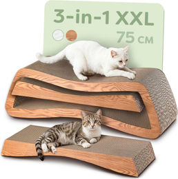 Knupis Kratzmöbel für Katzen aus Pappe 3-teilig Mountain-Braun 75 cm – Bild 1 von 1