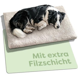 Knupis Selbstheizende Hundedecke Grau 90x60 cm mit rutschfester Unterseite und waschbarem Bezug – Bild 1 von 5