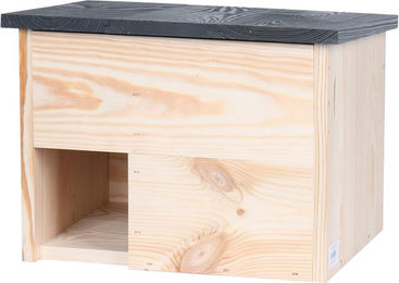Kölle Igelhaus aus Holz in Natur und Anthrazit ca. 38 x 28 x 28 cm – Bild 1 von 1