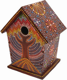 Kölle Nistkasten Artisan aus Holz für Wildvögel bunt 28 x 22 x 19 cm – Bild 1 von 1
