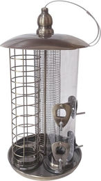 Kölle Trio-Futterspender Charly Futtersäule aus Metall in Silber Ø20 x H36 cm – Bild 1 von 1