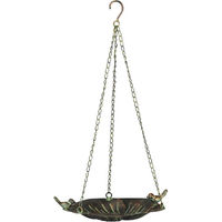 Produktbild von Kölle Vogeltränke aus Metall in Bronzeoptik mit Kette 28 x 24 x 6 cm