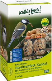 Kölles Beste Meisenknödel Naturliebe mit Insektenfett, Protein und Nüssen für Wildvögel 6 Stück – Bild 1 von 1