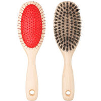 Produktbild von Kombi Schweif- und Kopfbürste für die Mähnen- und Schweifpflege aus Draht in Naturbraun