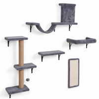 Produktbild von KOMFOTTEU 5 in 1 Katzen Kletterwand Katzenwandmöbel Set