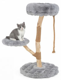KOMFOTTEU Birnbaum Katzenbaum Mehrstufiger Katzenturm mit Kratzbäumen und Spielzentrum für Wohnungskatzen und Kätzchen – Bild 1 von 1