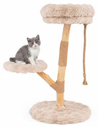 KOMFOTTEU Birnbaum Katzenbaum Mehrstufiger Katzenturm mit Kratzbäumen und Spielzentrum für Wohnungskatzen und Kätzchen – Bild 1 von 1