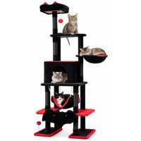 Produktbild von KOMFOTTEU Gepolsterter Katzenbaum im Gothic-Design mit 6 Ebenen