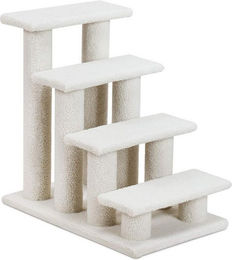 KOMFOTTEU Haustiertreppe Spielbaum für Katzen in Beige aus Holz – Bild 1 von 2