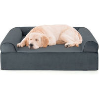 Produktbild von KOMFOTTEU Hundebett mit Memory Foam für erwachsene Hunde in Grau