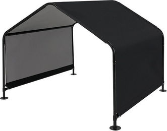 KOMFOTTEU Hundehütte Haustierzelt für Hunde in Schwarz 129 x 123,5 x 99 cm – Bild 1 von 1