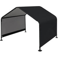 Produktbild von KOMFOTTEU Hundehütte Haustierzelt für Hunde in Schwarz 129 x 123,5 x 99 cm