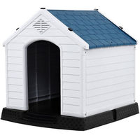Produktbild von KOMFOTTEU Hundehütte aus Kunststoff mit Belüftungssystem und Befestigungsvorrichtung wasserdicht