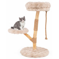 Produktbild von KOMFOTTEU Kratzbaum aus Holz für Katzen und Kätzchen mit mehrstufigem Katzenturm und Spielzentrum