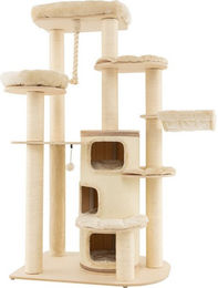 KOMFOTTEU Kratzbaum aus Holz mit Katzenhöhle für Katzen XL – Bild 1 von 5