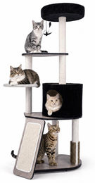 KOMFOTTEU Kratzbaum für Katzen mit Katzenhöhle und 3 Plattformen 155 cm – Bild 1 von 1