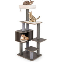 Produktbild von KOMFOTTEU Kratzbaum für Katzen mit Katzenhöhle und großen Plattformen in Grau