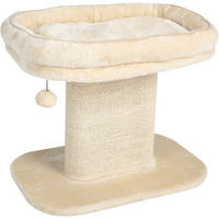 Produktbild von KOMFOTTEU Kratzbaum für Katzen mit Sitzplattform aus Plüsch in Beige, 50cm