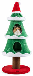KOMFOTTEU Kratzbaum in Weihnachtsbaum-Form für Katzen 130 cm hoch – Bild 1 von 1