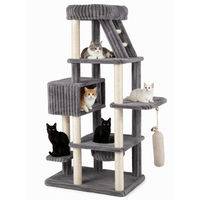Produktbild von KOMFOTTEU Kratzbaum mit Katzenhaus, Hängematte und Plattformen sowie Kippschutz für Katzen