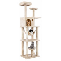 Produktbild von KOMFOTTEU Mehrstufiger Kratzbaum für Katzen mit Katzenhöhle und Sisal-Kratzpfosten 168 cm
