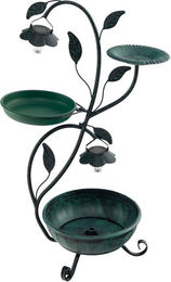 KOMFOTTEU Vogelhaus aus Metall im Vintage-Design mit Pflanzgefäß – Bild 1 von 4
