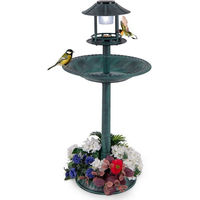 Produktbild von KOMFOTTEU Vogeltränke und Vogelbad im Retro-Design mit Solarlicht