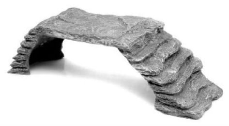 Komodo Hängebrücke aus Kunstharz für Echsen und Amphibien in Grau – Bild 1 von 3