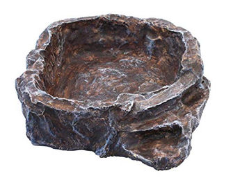 Komodo Terrassen Futternapf für Reptilien aus Kunstharz Braun Größe M – Bild 1 von 4