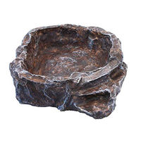 Produktbild von Komodo Terrassen Futternapf für Reptilien aus Kunstharz Braun Größe M