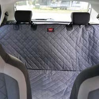 Produktbild von KONG 2-in-1 Autoschondecke und Hängematte aus Baumwolle wasserdicht Grau Rot Größe L - 1 Stk.