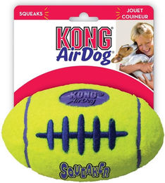KONG Air Dog Squeaker Football Wurfspielzeug aus Naturkautschuk Gelb Größe L für große Hunde – Bild 1 von 3
