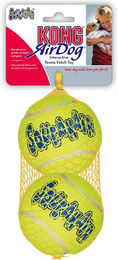 KONG AirDog Squeakair Tennisbälle für Hunde mit Quietscher Gelb Größe L 2er Pack – Bild 1 von 3